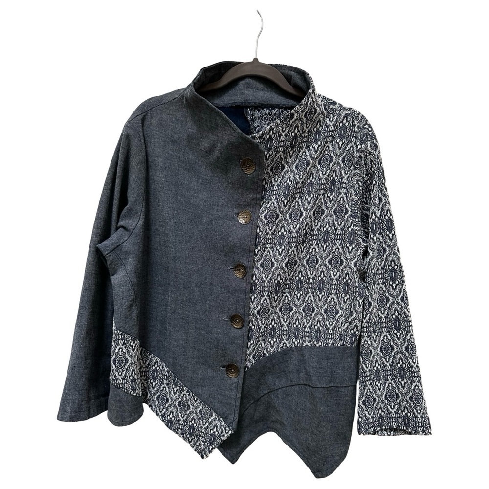 Unique Patchwork Blazer Jacket – Modern Artistic Style